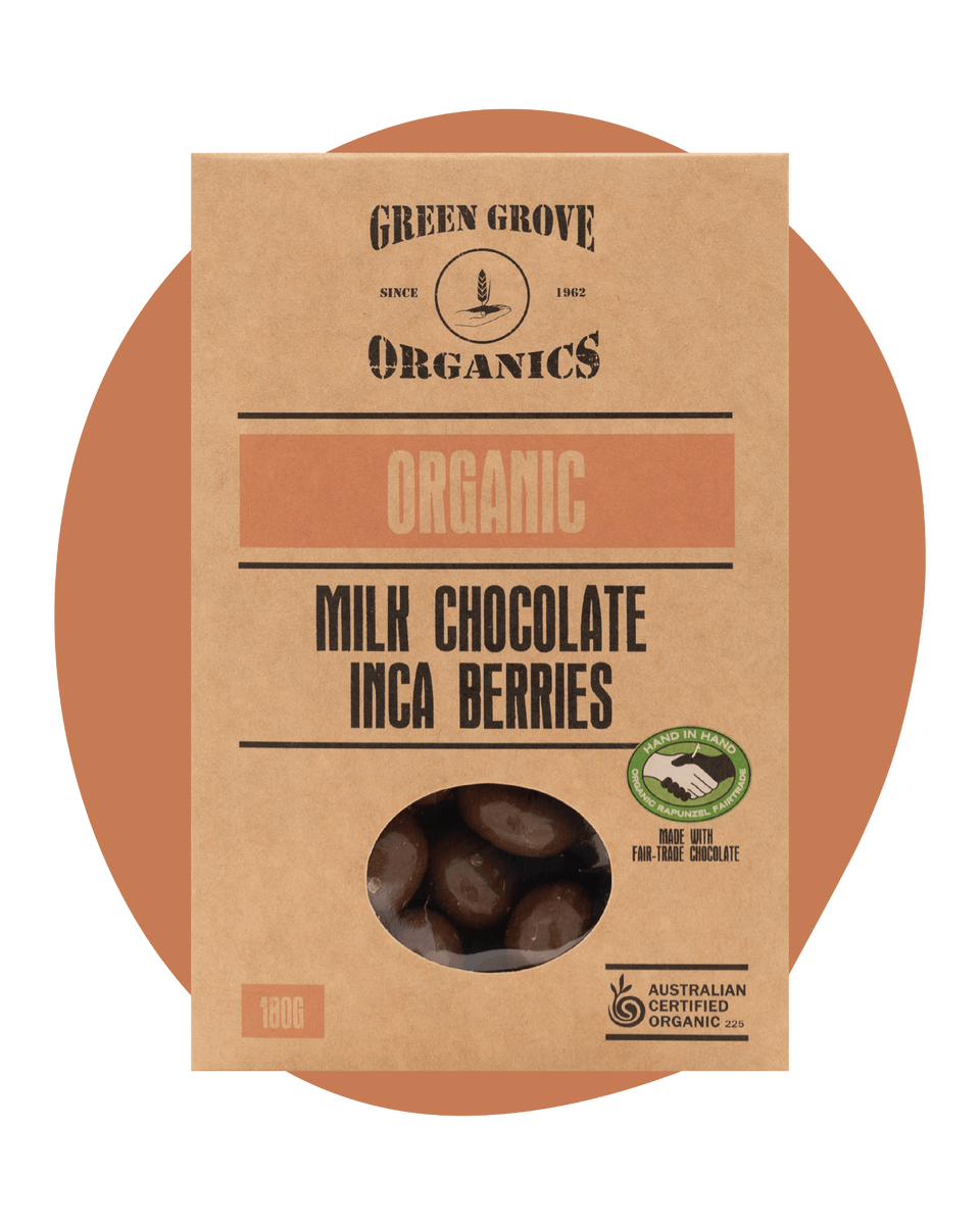 Organic Milk Chocolate Inca Berries – Junee Licorice and Chocolate