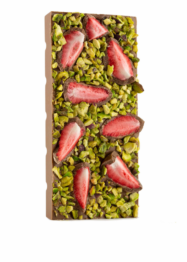 Strawberry & Pistachio Chocolate Blocks